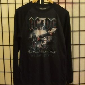 AC~DC RAGLAN SLEEVE MEN'S TEE SIZE